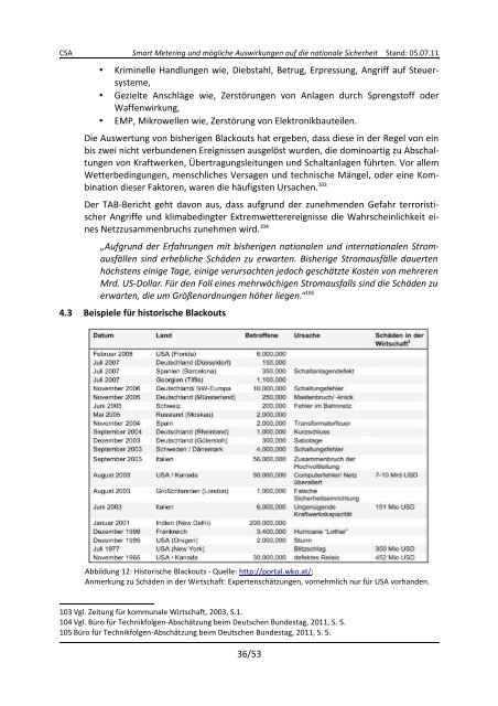 Smart Metering und mÃƒÂ¶gliche Auswirkungen auf ... - Power Blackout