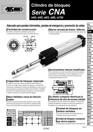 Serie CNA/Precauciones - SMC ETech