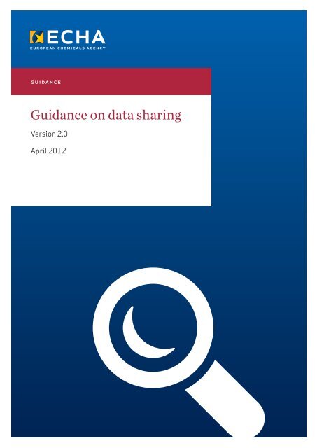 Guidance on data sharing - ECHA - Europa