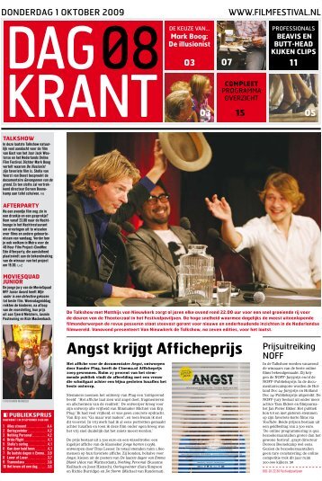 Dagkrant 8: 1 oktober 2009 - Nederlands Film Festival