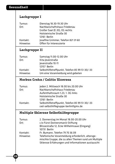 selbsthilfe - Menzeldorf.nbhs.de - Nachbarschaftsheim SchÃ¶neberg ...