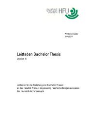 Leitfaden Bachelor Thesis - Hochschule Furtwangen