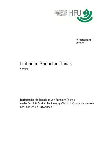 bachelor thesis germany