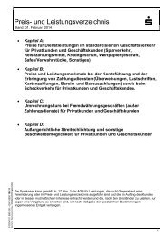 Preis- und Leistungsverzeichnis - Sparkasse Paderborn