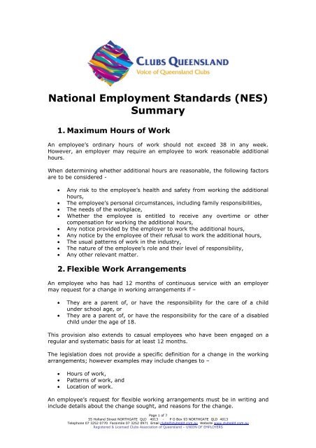 Nes Statement.pdf NES Summary - Clubs Queensland
