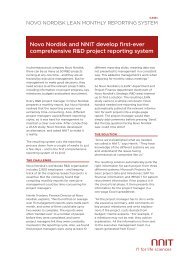 Novo Nordisk LEAN monthly reporting system - NNIT