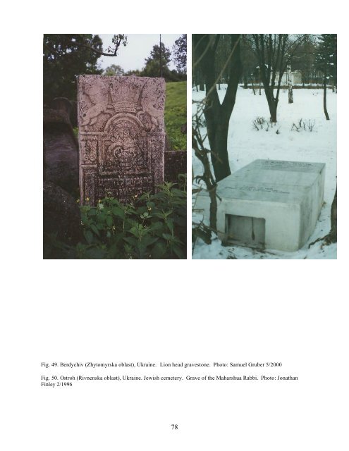 jewish cemeteries, synagogues, and mass grave sites in ukraine