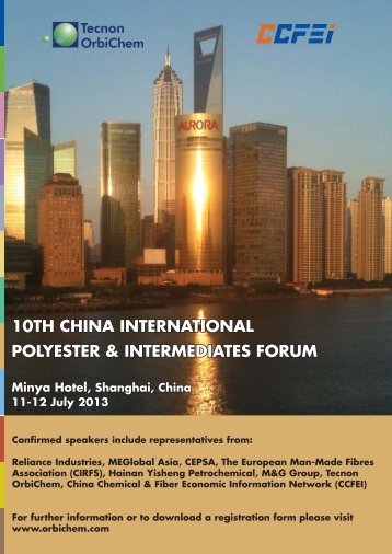 10th china international polyester & intermediates forum - FiberSource