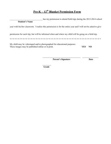 permission form
