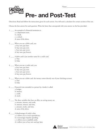 Pre- and Post-Test