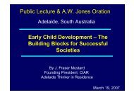 Early Child Development - Adelaide Thinkers in Residence