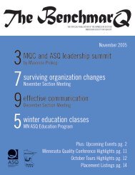 MQC and ASQ leadership summit - Minnesota Section ASQ