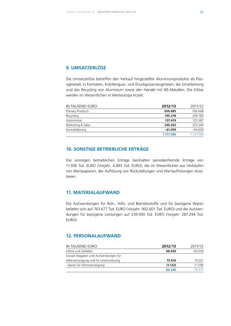 Geschäftsbericht 2013 - Trimet