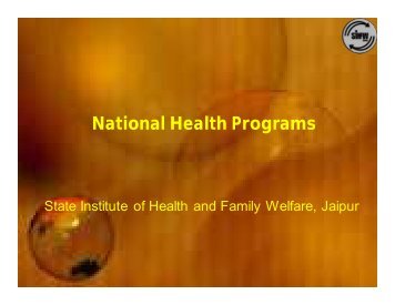 National Health Programs.pdf - SIHFW Rajasthan