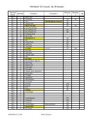 1993 Barth 12V Circuits - By TB Number