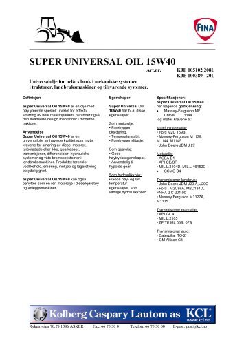 SUPER UNIVERSAL OIL 15W40