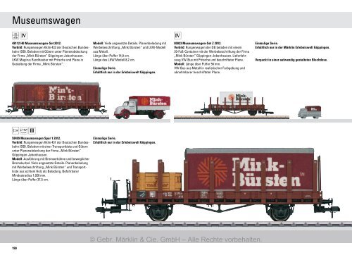 Einmalige Serien 2012. - marklin