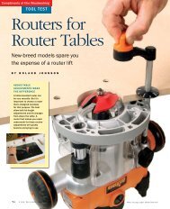 Routers for Router Tables - Fine Woodworking