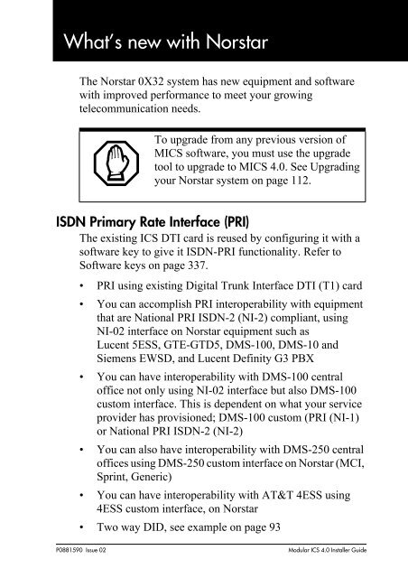 Norstar-PLUS Modular ICS 4.0 Installer Guide - Wedophones.com ...