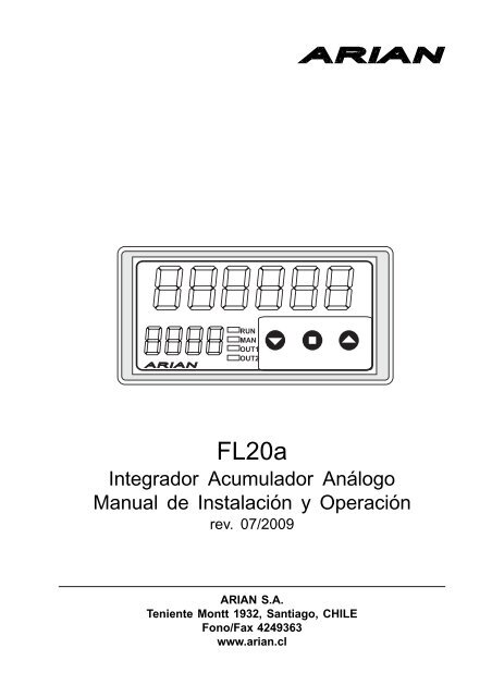 Manual de Usuario - Arian S. A.