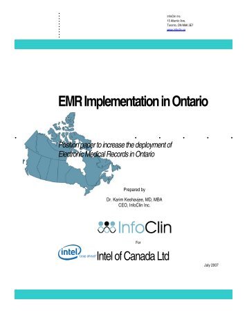 EMR Implementation in Ontario - CanadianEMR