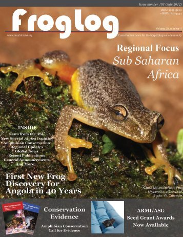 FrogLog 103 PDF here - Amphibian Specialist Group