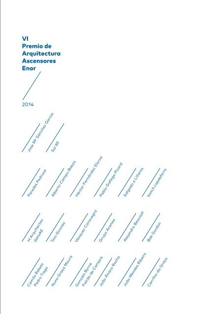 VI Premio de Arquitectura Ascensores Enor 