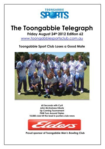 The Toongabbie Telegraph - Toongabbie Sports & Bowling Club