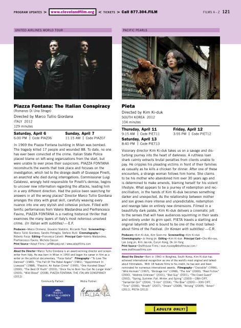 Program Guide - Cleveland International Film Festival