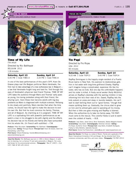 Program Guide - Cleveland International Film Festival