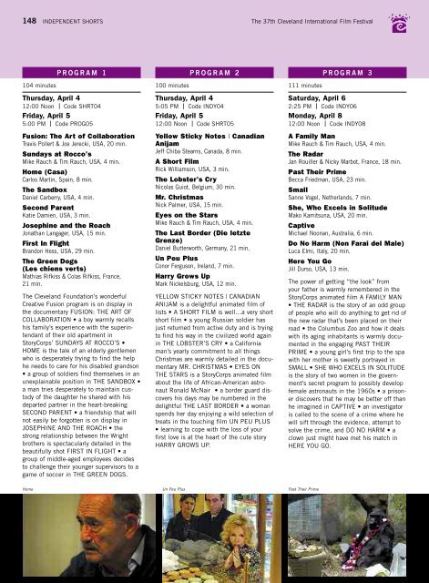 Program Guide - Cleveland International Film Festival