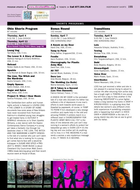 Program Guide - Cleveland International Film Festival