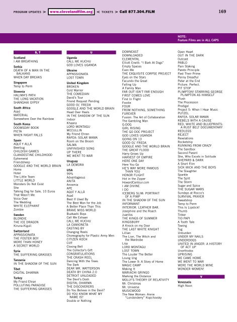 Program Guide - Cleveland International Film Festival