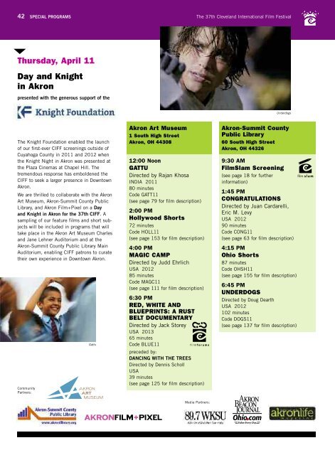 Program Guide - Cleveland International Film Festival