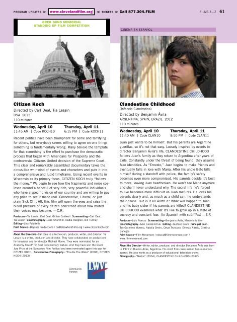 Program Guide - Cleveland International Film Festival