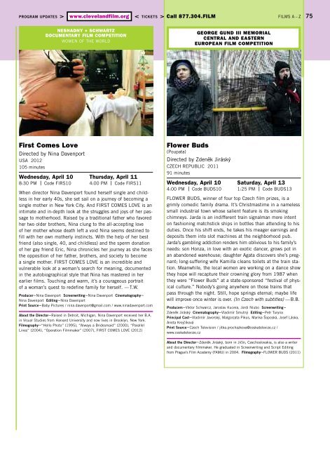 Program Guide - Cleveland International Film Festival