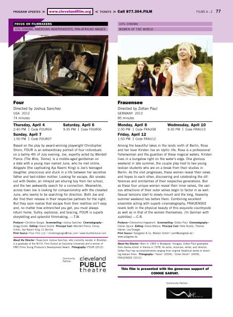 Program Guide - Cleveland International Film Festival