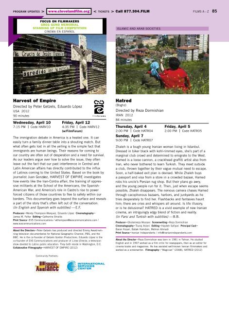 Program Guide - Cleveland International Film Festival