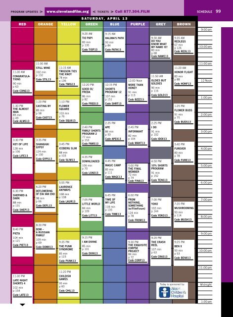 Program Guide - Cleveland International Film Festival