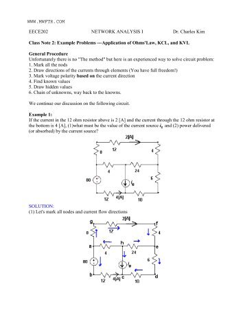 KVL and KCL --Example Problems - MWFTR