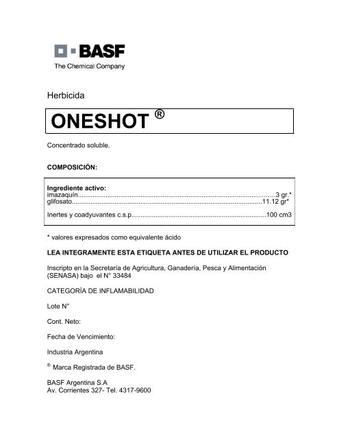 ONESHOT - Basf