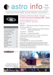 Astro-Info #219 (PDF) - Sternwarte Gahberg