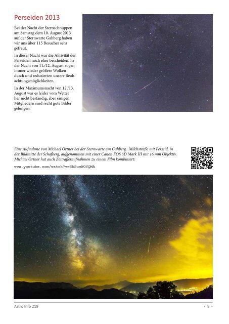 Astro-Info #219 (PDF) - Sternwarte Gahberg