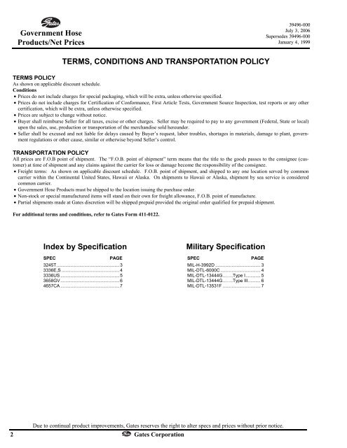 Government Hose PDF Catalog - Gates Corporation