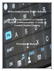 Miami-Dade County Public Schools Procedures Manual