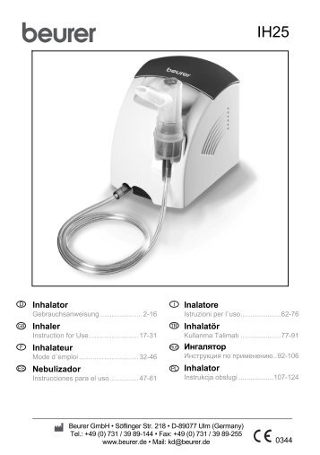 Inhalator Inhaler Inhalateur Nebulizador Inalatore Inhalatör - Beurer