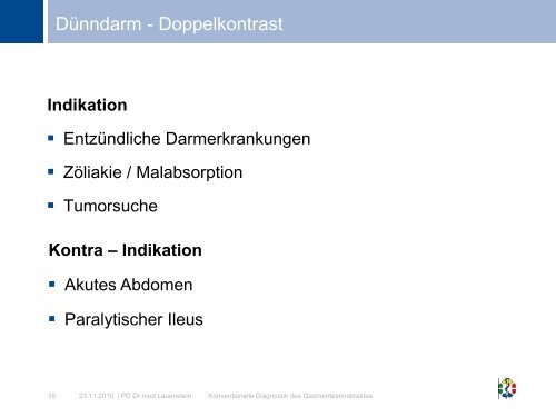 Konventionelle Diagnostik des Gastrointestinaltraktes