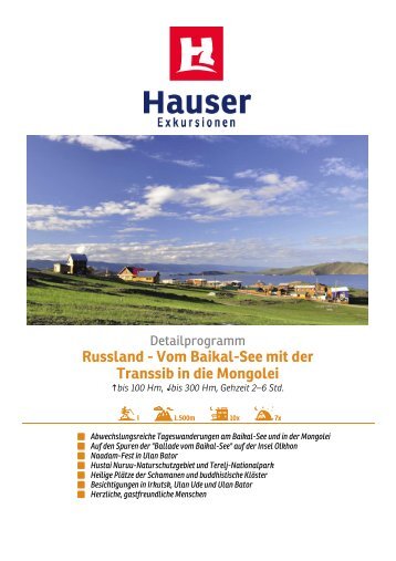 Vom Baikal-See mit der Transsib in die Mongolei - Hauser ...