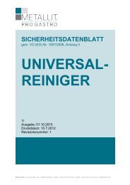 UNIVERSAL- REINIGER - Metallit Progastro