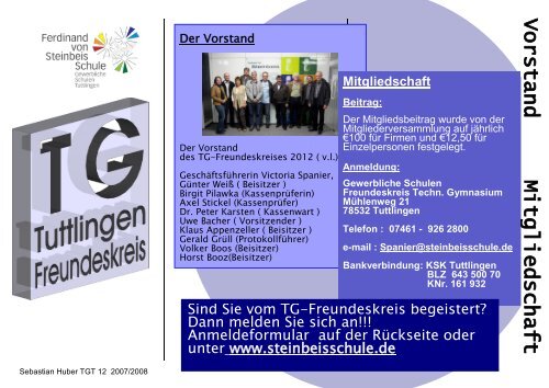 Info - Flyer - Ferdinand-von-Steinbeis-Schule